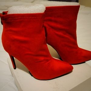 Red booties, Size 8 1/2
